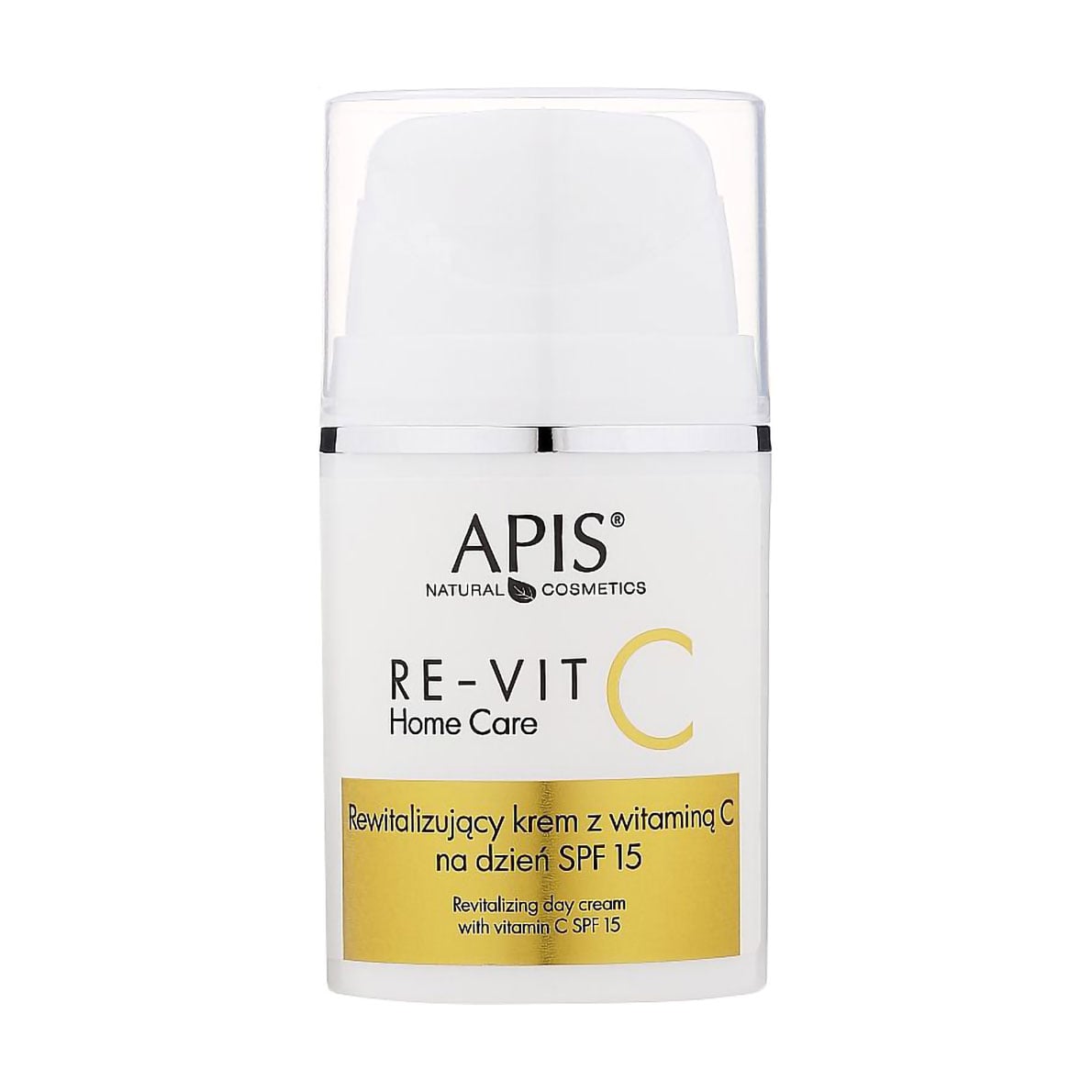 Відновлювальний денний крем для обличчя Apis Natural Cosmetics Re-Vit C Home Care SPF 15 з ретинолом та вітаміном С, 50 мл